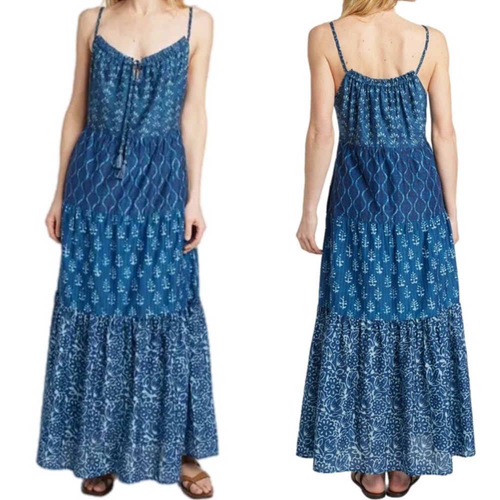 Faherty Sun Chaser Tiered Maxi Sundress